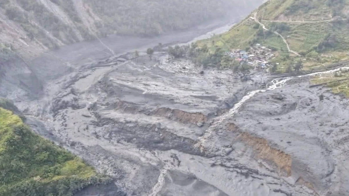 Budhi Gandaki River in Nepal's Manaslu region after the October 2026 flood