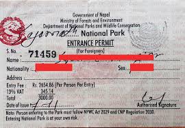 Langtang National Park Entry Permit